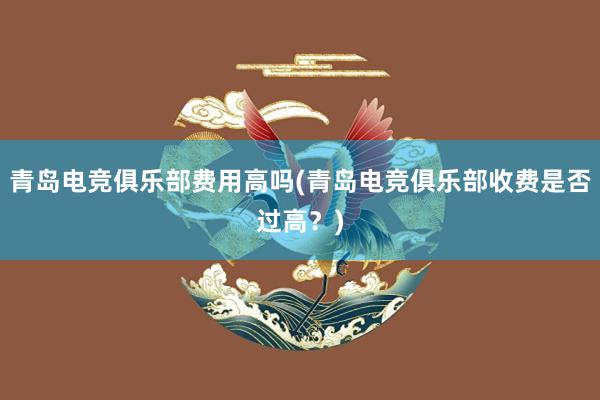 青岛电竞俱乐部费用高吗(青岛电竞俱乐部收费是否过高？)